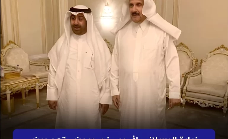 زيارة الرسلاني لأمير منصور بن متعب بن عبدالعزيز آل سعود في قصره في الرياض