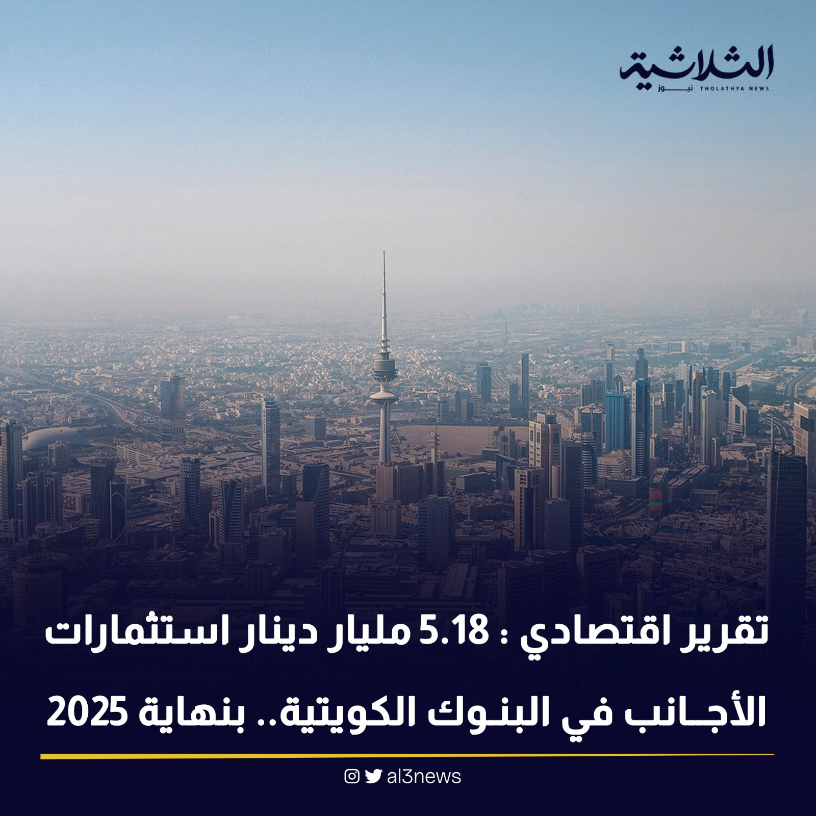 تقرير اقتصادي : 5.18 مليار دينار استثمارات الأجانب في البنوك الكويتية.. بنهاية 2025